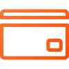 Orange credit card icon