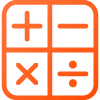 orange calculator icon